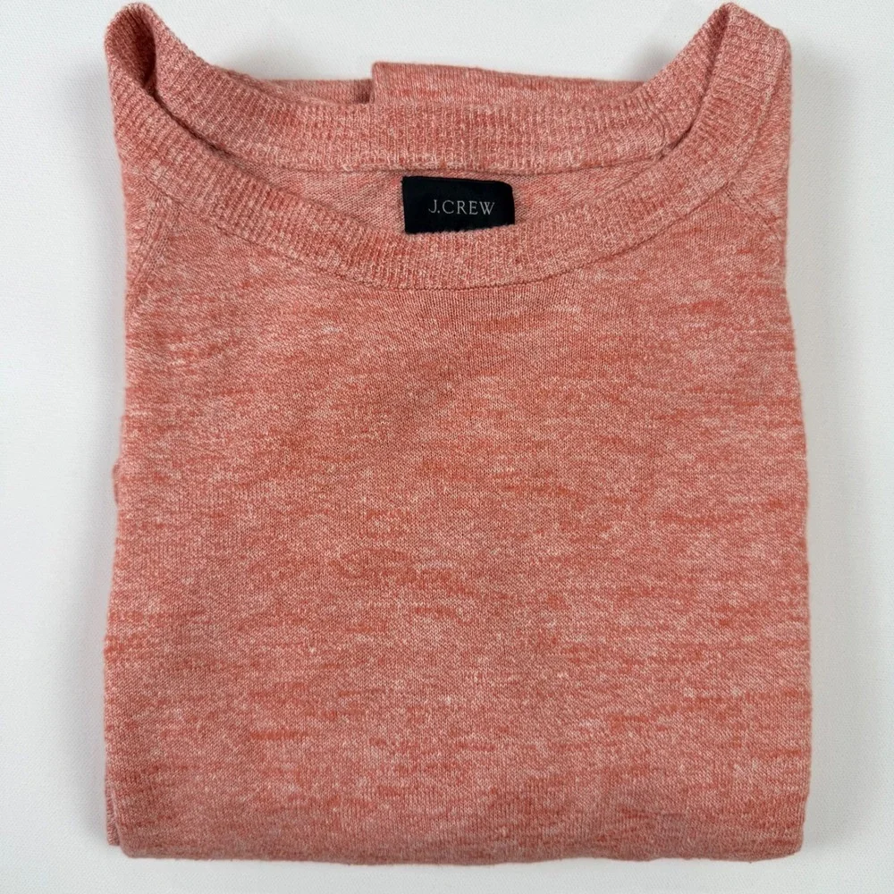 J. Crew Re-Imagined Sweater Mens L Coral Pink NWOT AX848 Crewneck Knit